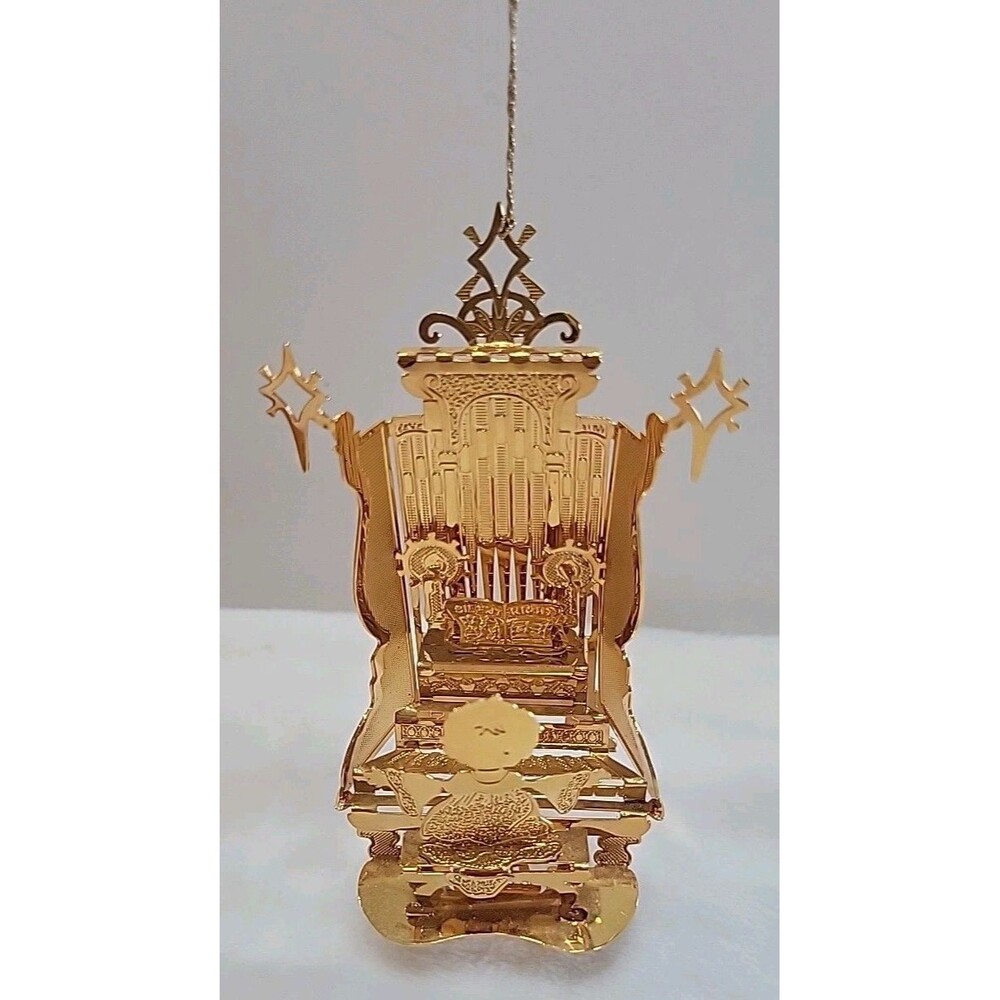 VTG Pipe Organ 1993 Danbury Mint 23KT Gold Electroplate Annual Ornament